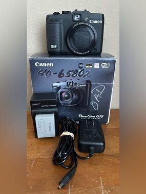 Canon PowerShot G16 12.1MP Wi-Fi f/1.8 Lens Compact Full HD Video Digital Camera